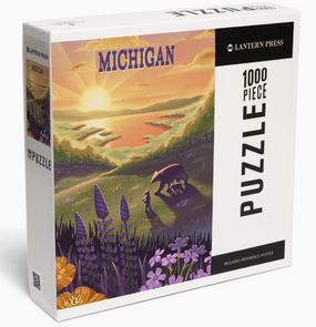 michigan bear and flowers 1000 piece puzzle