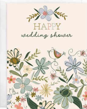 flowers and bird | wedding shower