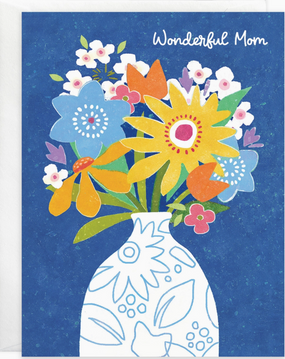 vase on blue | mother's day