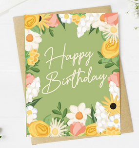 floral frame | birthday
