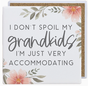 spoil grandkids flowers coaster