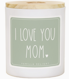 love you mom candle