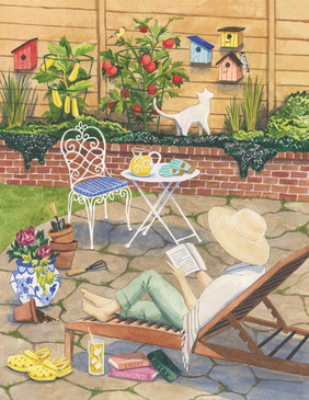 gardening with cat | mother's day