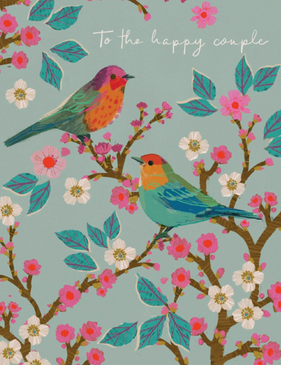 floral finch couple | wedding