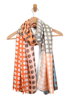 multi color block polka dot
