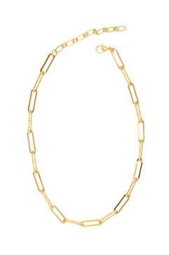 gold paperclip chain necklace
