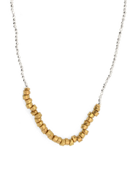 mixed metal glint necklace