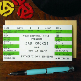 dad rock ticket | father's day