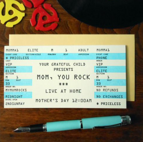 mom rock ticket | mother's day