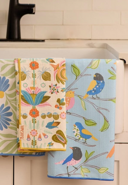 floral finch microfiber kitchen towel