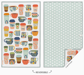 but first coffee microfiber kitchen towel