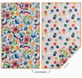 fields of flowers microfiber kitchen towel