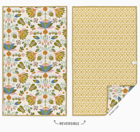 cottage floral microfiber kitchen towel