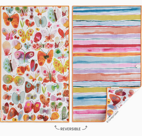 belize butterflies microfiber kitchen towel