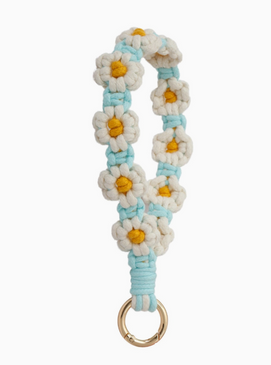 handmade floral wrist keychain