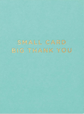 small card big thank you | thank you