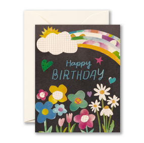 rainbow & flowers | birthday