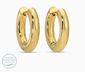 wide round huggie earrings