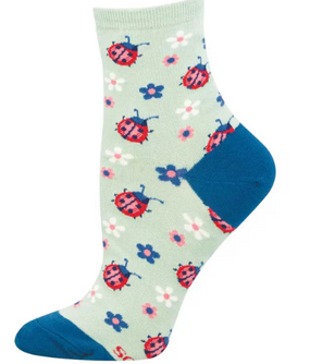 luck be my ladybug mini crew socks