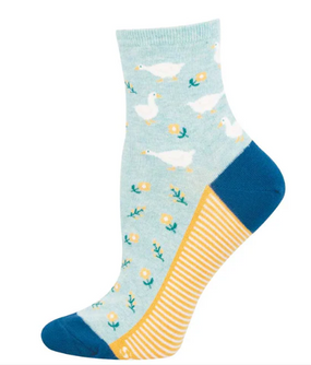 goose in the garden mini crew socks
