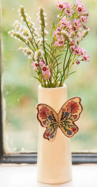 butterfly artisan bud vase