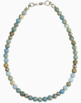 blue jasper bead anklet