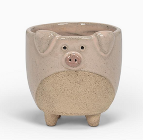 small pig on legs planter