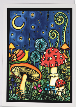 mushroom greeting card