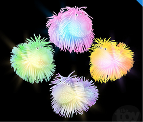 light up shaggy dog puffer (assorted)