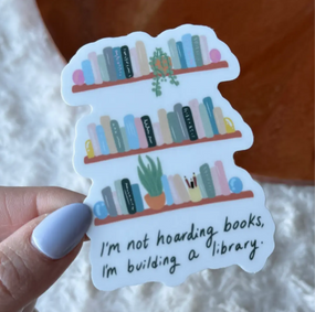 hoarding books sticker