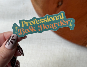 professional book hoarder sticker