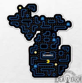 pac-man michigan sticker