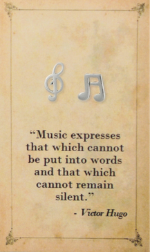 literary quotes musical notes earrings