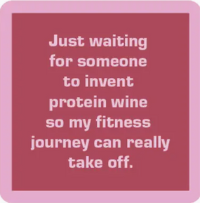 protein wine coaster