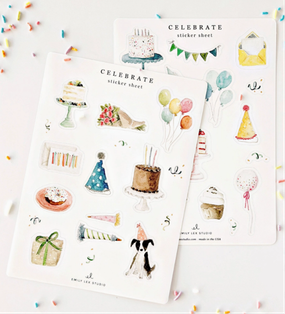 celebrate sticker sheets