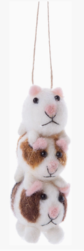 felt guinea pig stack ornament