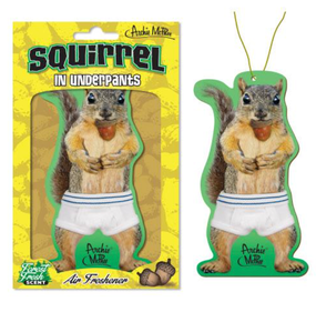 squirrel in underpants air freshener