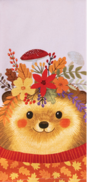 fall flowers towel