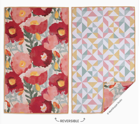 abstract poppies kitchen towel