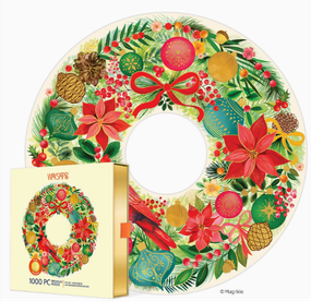 holiday wreath 1000 piece puzzle