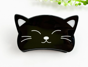 black & white cat hairclip