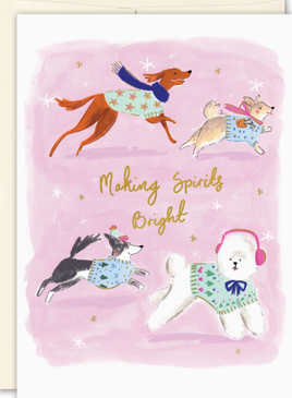 dogs making spirits | holiday