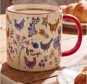 free range chicken mug