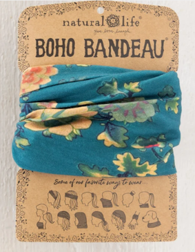teal orange boho bandeau