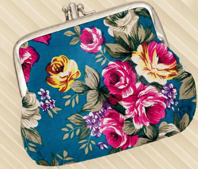 vintage floral wallet pouch