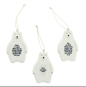 bear hanging ornament (assorted)