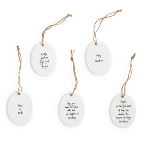 holiday oval ornaments (assorted)
