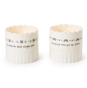 scallop tea light holder (assorted)