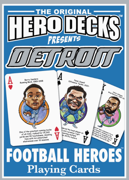 detroit football playing cards