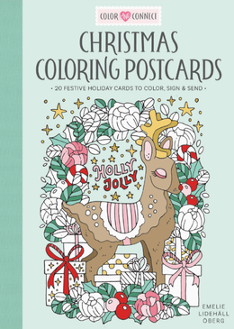christmas coloring postcards